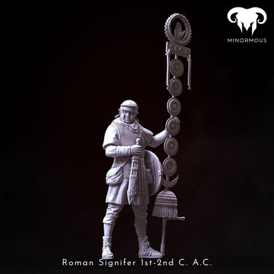 Roman Signifer 1st-2nd C. A.C. "Brave and Bold" - 90mm - 3D Print