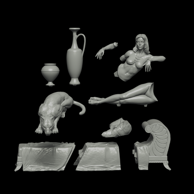 Goddess and Panther - 3D Print