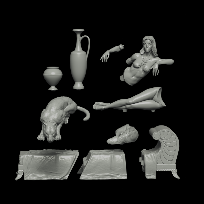 Goddess and Panther - 3D Print
