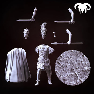 Roman Emperor Trajan 98 to 117 A.D. "The Sword of Rome" - 90mm - 3D Print