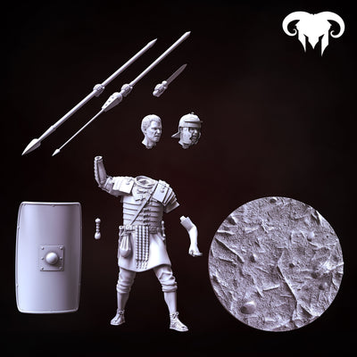 Roman Legionnaire 1st-2nd C. A.C. "Rome's Unyielding Guardian" - 75mm - 3D Print