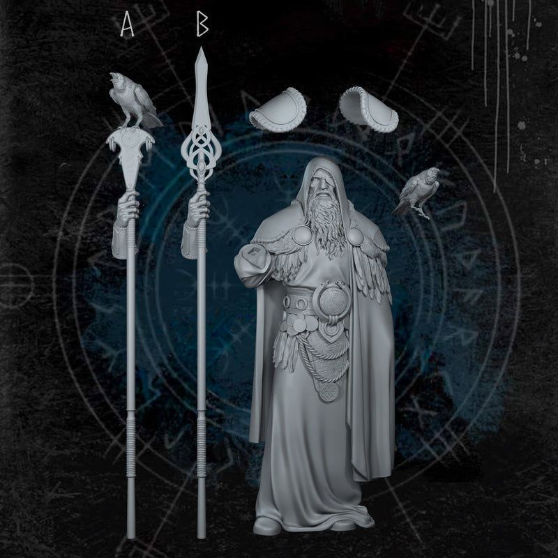 Odin, Allfather - 75mm - 3D Print