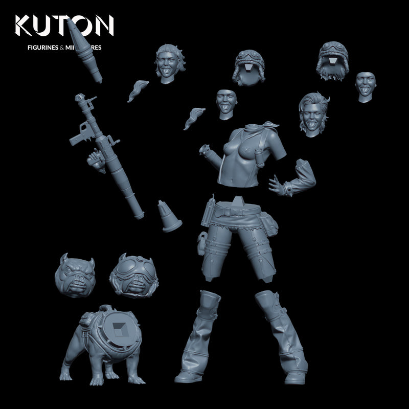 Bazooka Girl - 3D Print