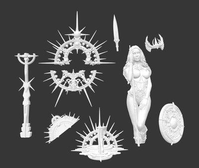 Angel, Divine Beauty - 150mm - 3D Print