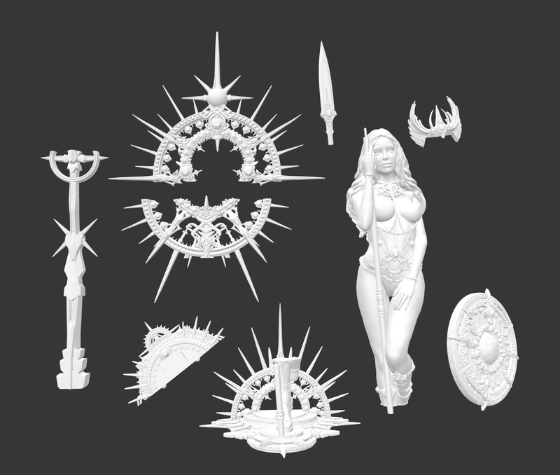 Angel, Divine Beauty - 150mm - 3D Print