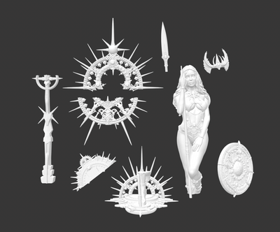 Angel, Divine Beauty - 150mm - 3D Print