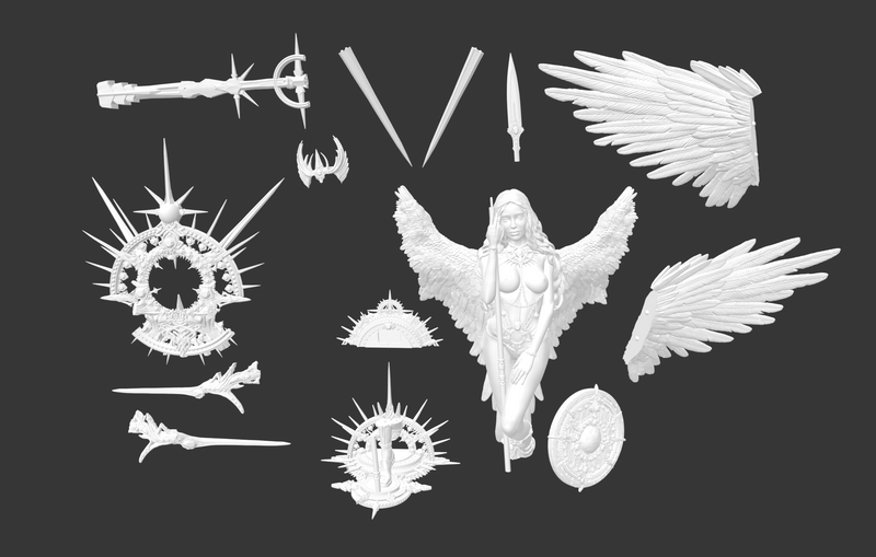 Angel, Divine Beauty - 150mm - 3D Print