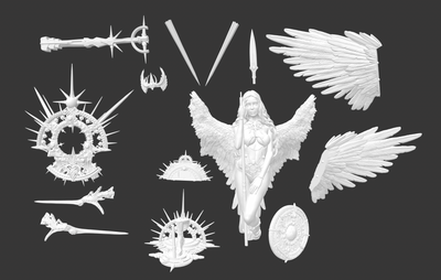 Angel, Divine Beauty - 150mm - 3D Print