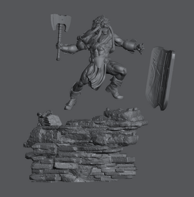 Lion Berserker warrior - 3D Print