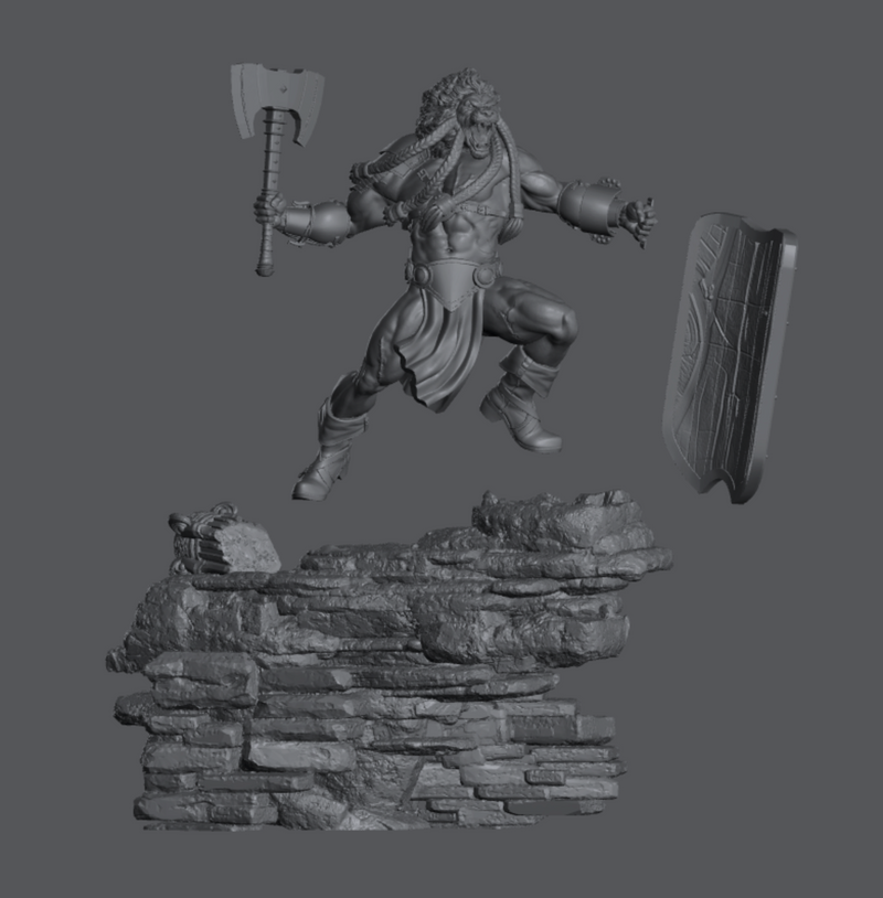 Lion Berserker warrior - 3D Print