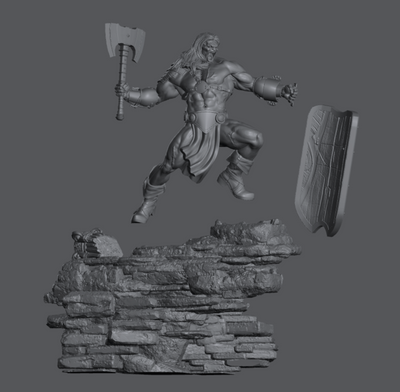 Halgar Berserker warrior - 3D Print