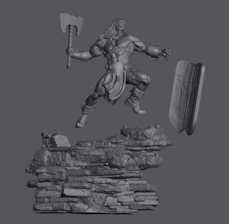 Halgar Berserker warrior - 3D Print