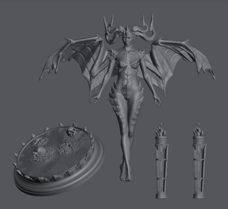 Zephyra, Queen of Dragonblood - 3D Print