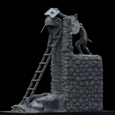 Hadrian's Wall Diorama, Assault - Part 5 - 75mm