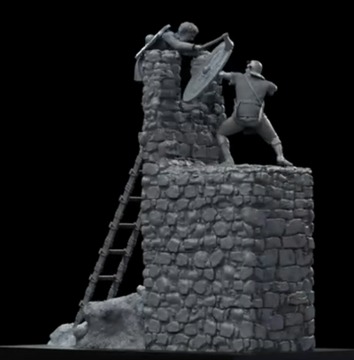 Hadrian's Wall Diorama, Assault - Part 5 - 75mm