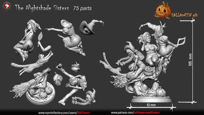 The Nightshade Sisters - 3D Print