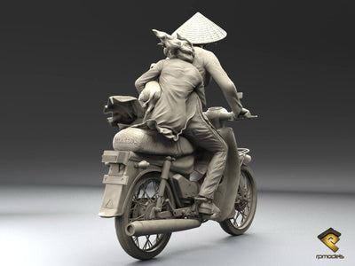 Vietnamese Civilians, Asian Bike with Figures - Set 2 - 1:35