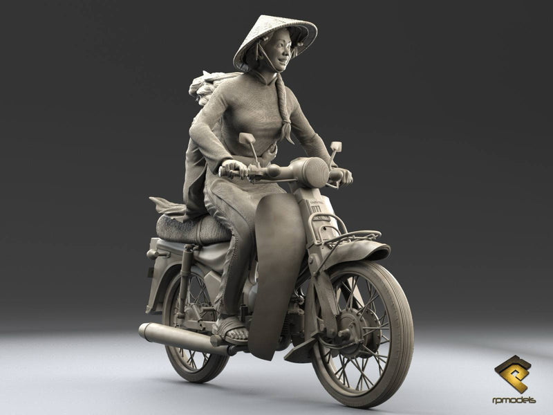 Vietnamese Civilians, Asian Bike with Figures - Set 2 - 1:35