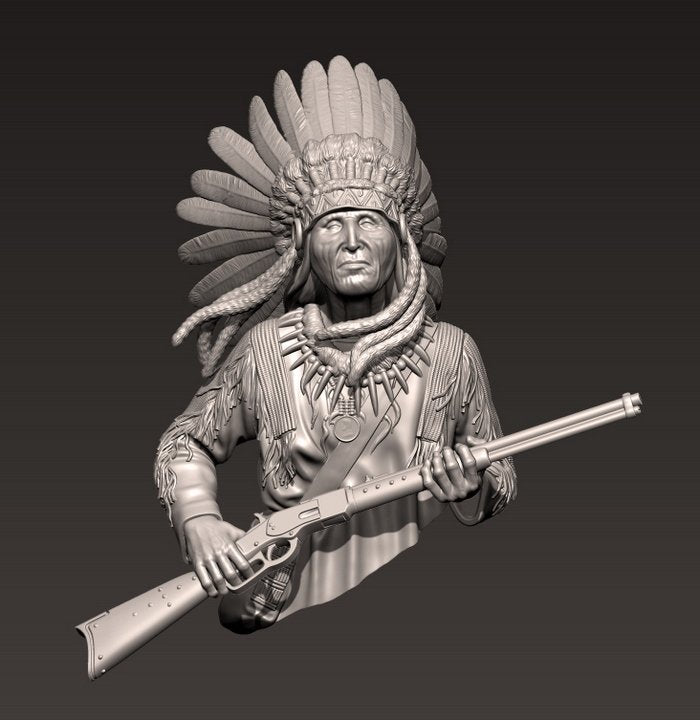 Indian "Old Chief" - 1/10 scale Bust