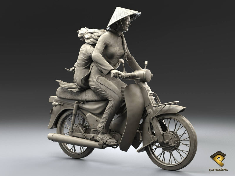Vietnamese Civilians, Asian Bike with Figures - Set 2 - 1:35
