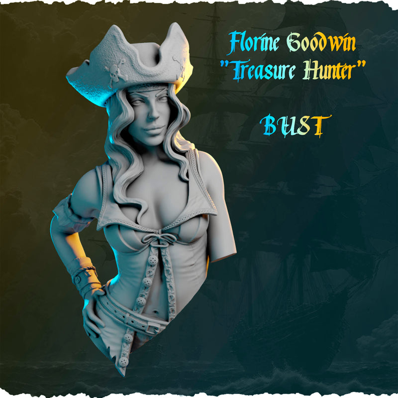 Florine Goodwin "Treasure Hunter" Bust - 3D Print