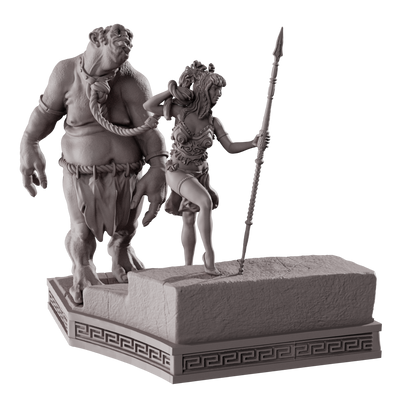 The Lost Kingdom of Seductive Amazons Diorama - 3D Print