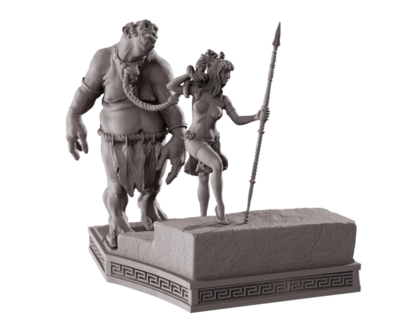 Lyndra and the Ogre - 3D Print