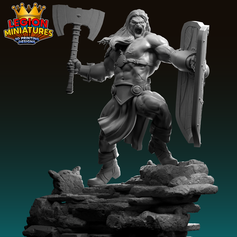 Halgar Berserker warrior - 3D Print