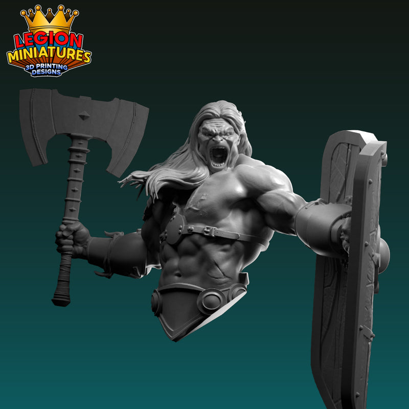 Halgar Berserker warrior Bust - 3D Print