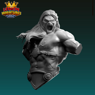 Halgar Berserker warrior Bust - 3D Print
