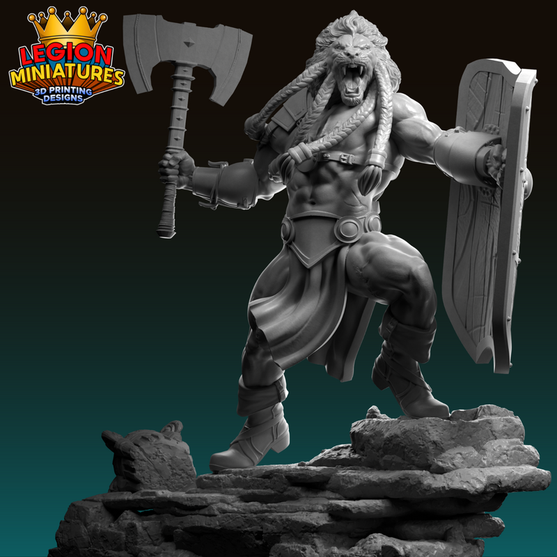 Lion Berserker warrior - 3D Print