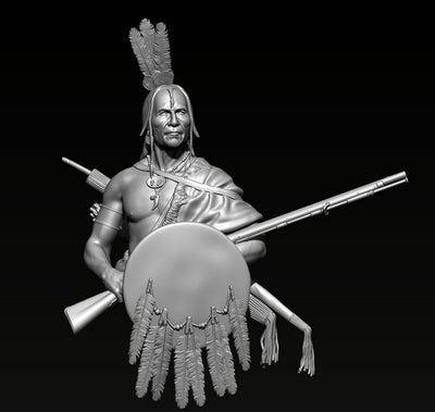 Hidatsa Warrior - Bust