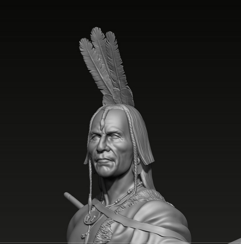 Hidatsa Warrior - Bust