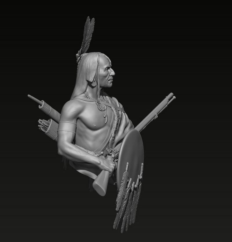 Hidatsa Warrior - Bust
