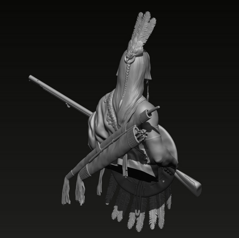 Hidatsa Warrior - Bust