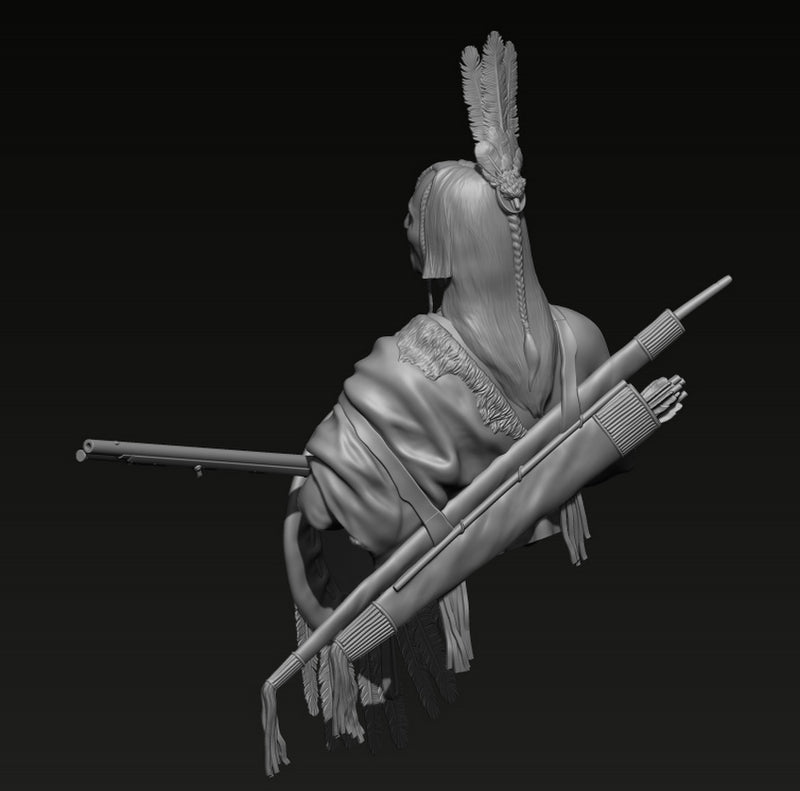 Hidatsa Warrior - Bust