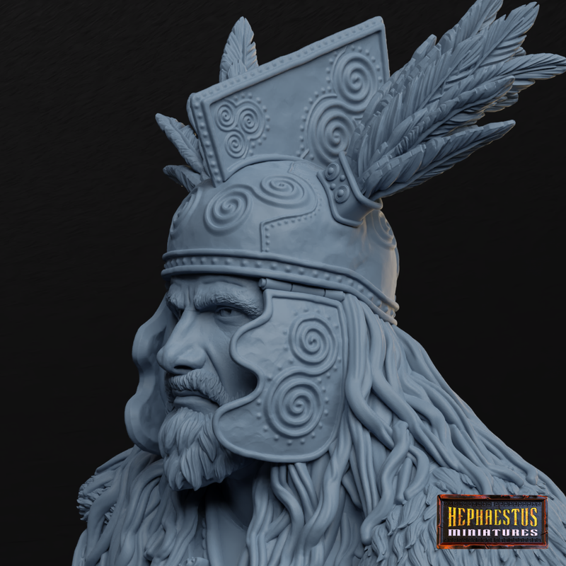 Gaelic Chief Bust 1/6 - 3D Print