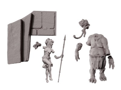 Lyndra and the Ogre - 3D Print