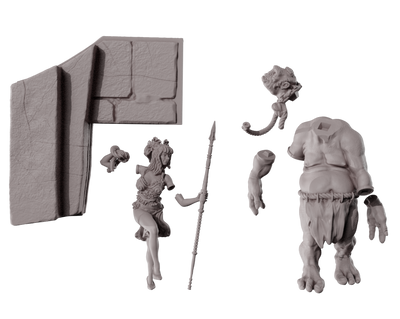 Lyndra and the Ogre - 3D Print