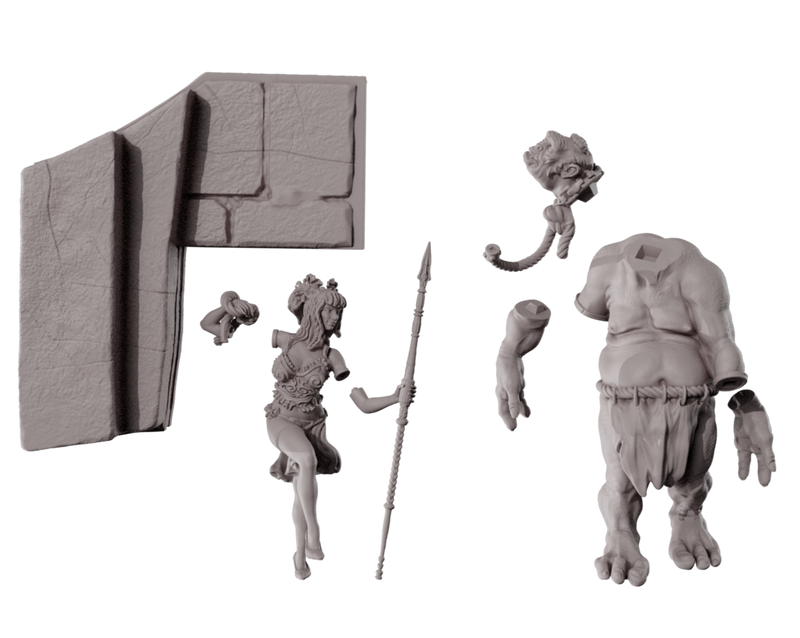 Lyndra and the Ogre - 3D Print