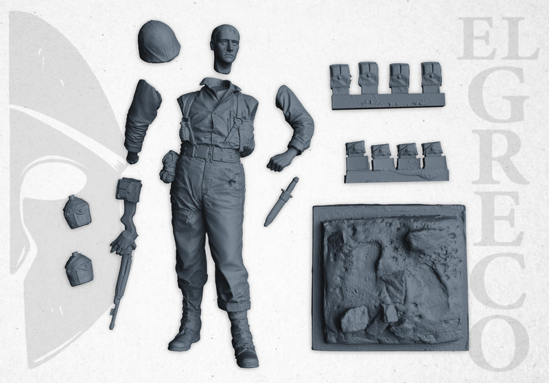 Sgt KE Stelzel CoA 1st Bn 7th Marines, 1950 - 75mm - 3D Print