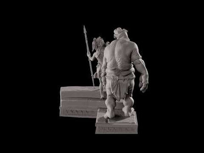 Lyndra and the Ogre - 3D Print