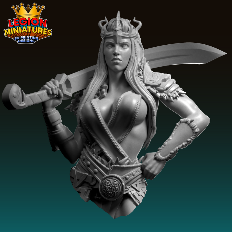 Ragna Barbarian Warrior Bust - 3D Print