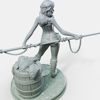 Jalissa with Harpoon - 75mm - 3D Print