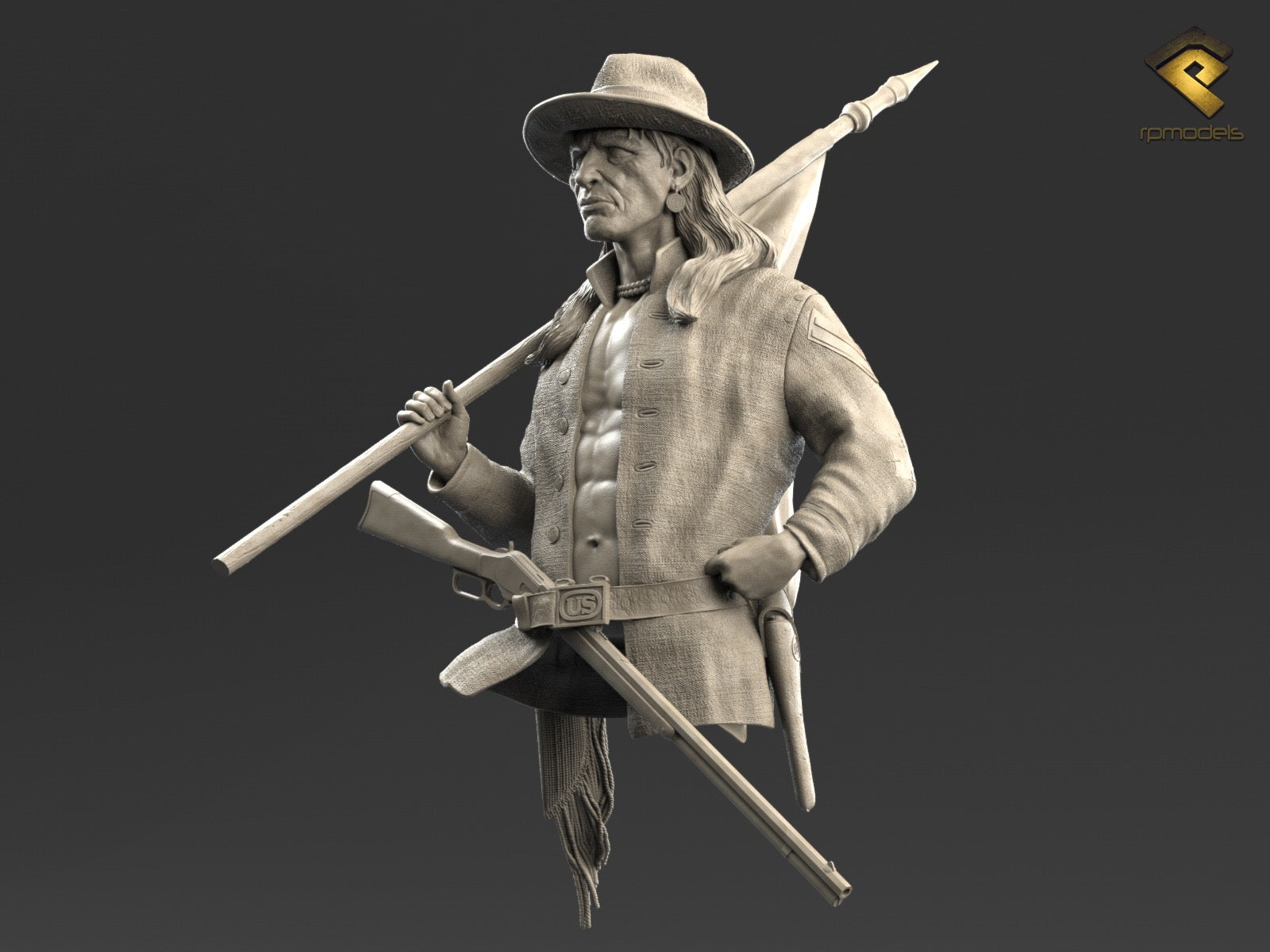 US Cavalry Indian Scout "Curley" 1/12 Bust