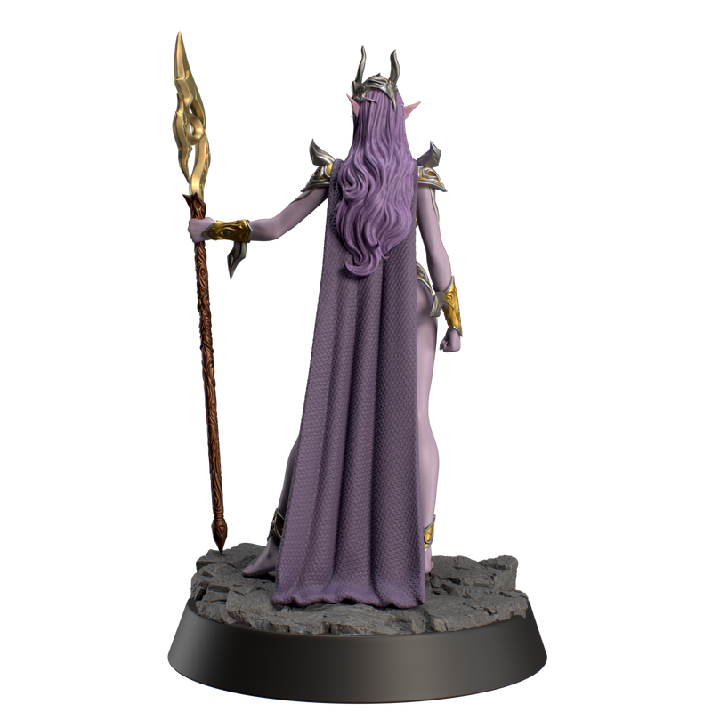 The Dark Elf Queen Zephyra - 75mm - 3D Print