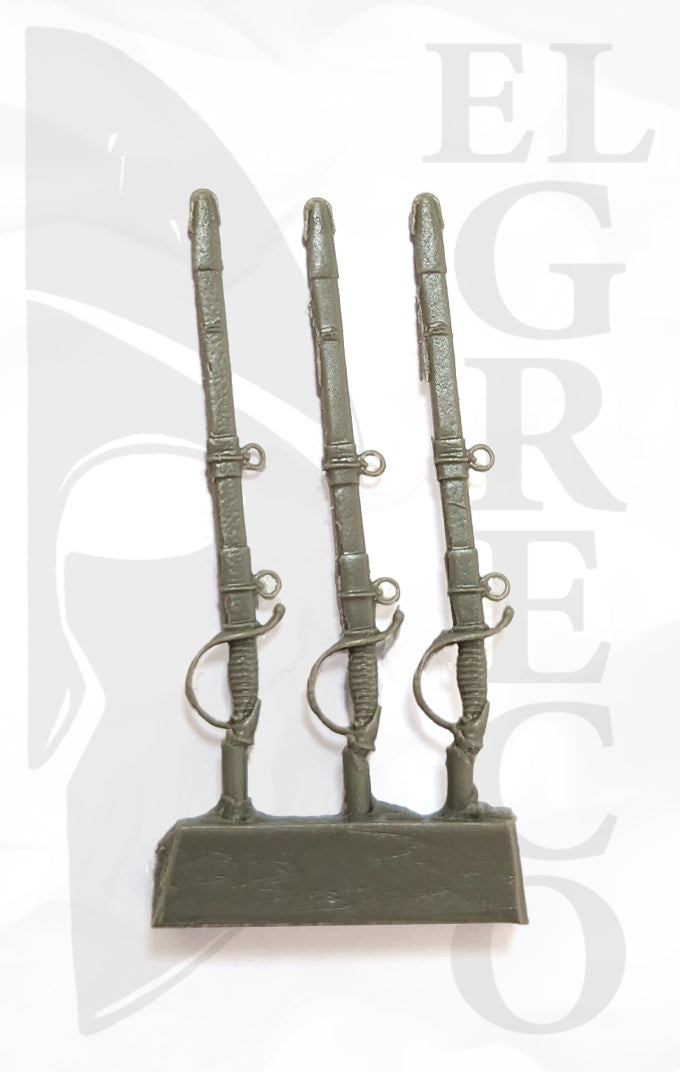 Civil War Swords (set of 3) 54mm
