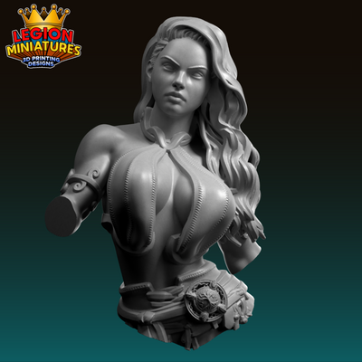 Thyra Barbarian Warrior Bust - 3D Print
