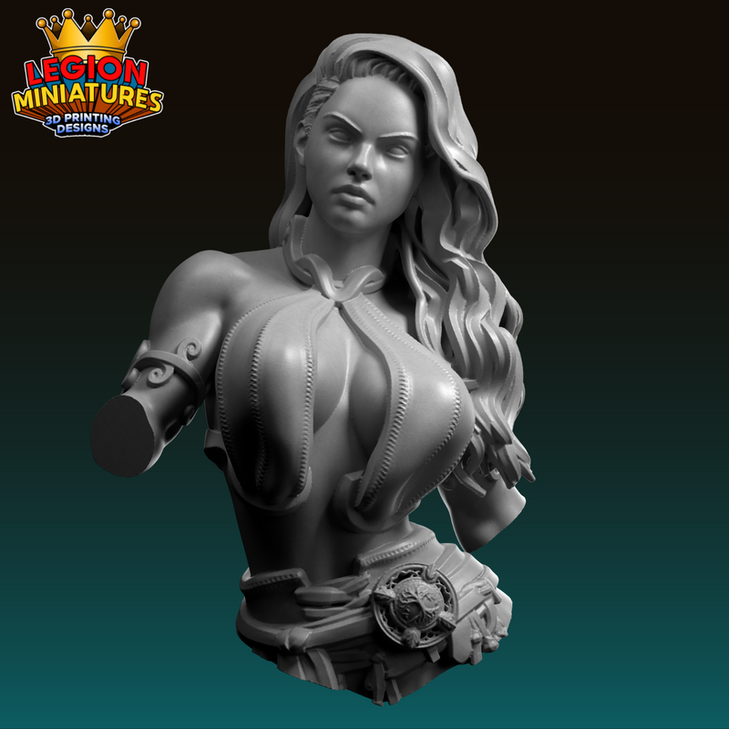 Thyra Barbarian Warrior Bust - 3D Print
