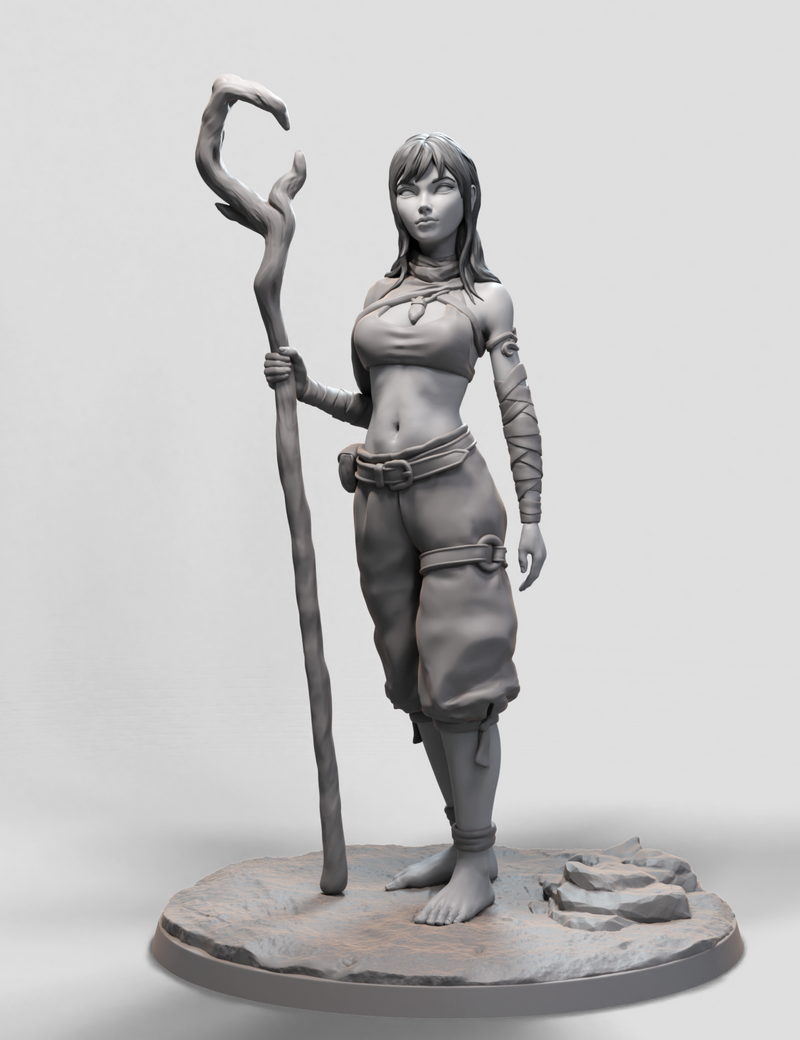 Wolf Rider, The Girl with Staff - 32mm - 3D Print - Arxila - El Greco ...